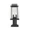 Z-Lite Millworks 2 Light Outdoor Pier Mounted Fixture, Black & Clear Beveled 574PHMR-533PM-BK - alternate 1